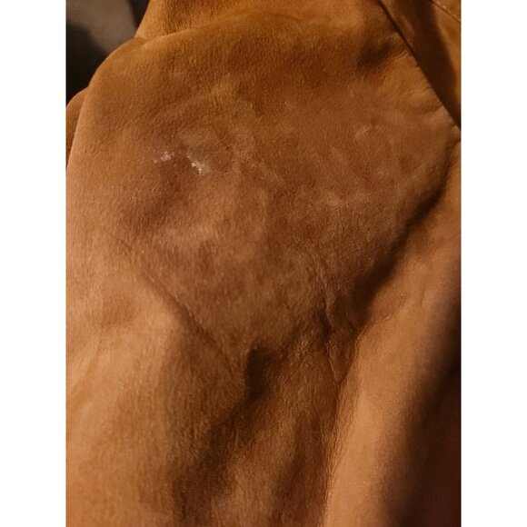 Talbots Coat Genuine Leather Suede Long Jacket Brown Women’s XL XXL Plus Buttons - Picture 7 of 7